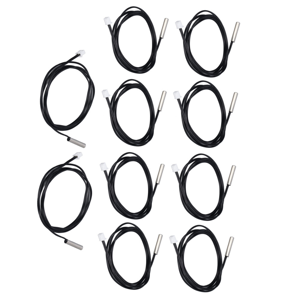 Thermistor Sensor 10-Pack Ntc Temperature Probe 5X25mm Cylindrical 100K B3950 8191376284971