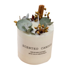 Vela perfumada no tóxica, velas de aromaterapia con flores secas en frasco de vidrio, vela de cera de soja para relajación del cuerpo y la mente