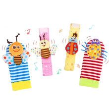 Wrist Rattle Socks and Foot Finder Baby Toy, Girls, Boys Early Education Toy for Newborns Toddlers Toy for