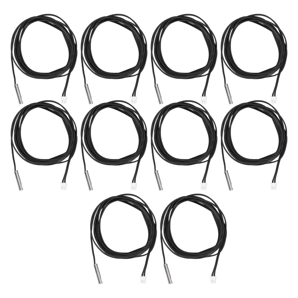 10Pcs NTC Thermistor Temperature Probe 5x25mm 2m Cable 50K B3950