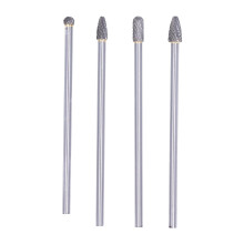 Die Grinder Bits for Wood and Metal, Double Cut Tungsten Carbide Burr with Tree Shape Radius End Heat Treated Carbide Extended Shank Multifunctional