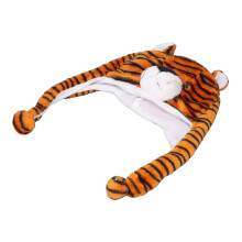 Tiger Niedliches Plüsch-Wintermütze Baumwolle Einheitsgröße Warm Kälteschutz Lustig