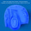 Capuchon de protection auditive en silicone élastique 3D bleu foncé 3