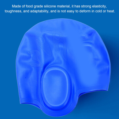 Capuchon de protection auditive en silicone élastique 3D bleu foncé 2