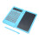 Calcolatrice compatta azzurra con schermo LCD da 6 pollici e blocco note 1