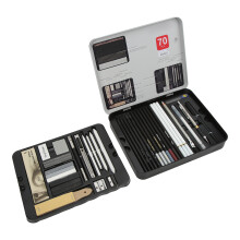 70Pcs Art Pencils Set, Graphite & Charcoal, Eco-Friendly Materials