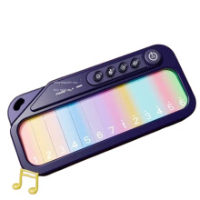 (Pantalla Color púrpura teclado electrónico 12 pistas 5 instrumentos musicales) Mini pequeño patrón de piano de bolsillo