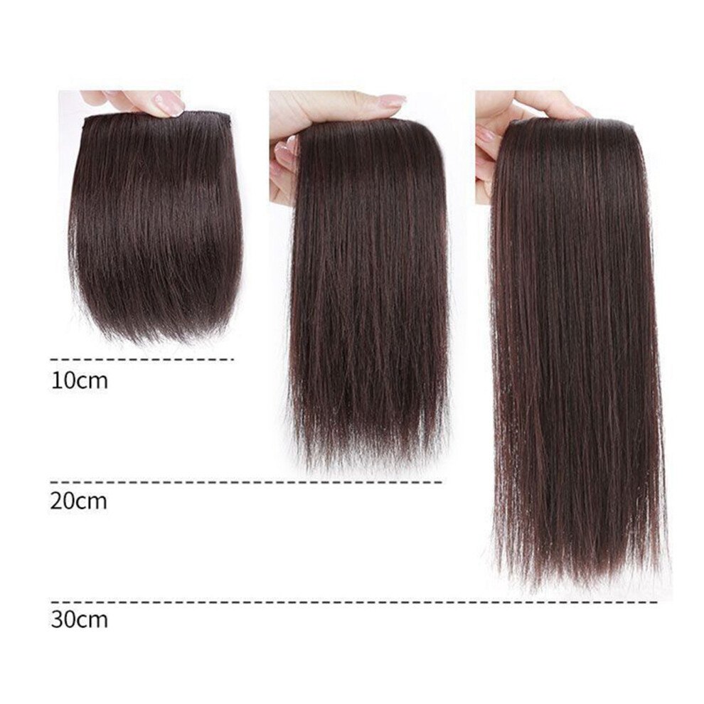 Dark/Brown Synthetic Hairpiece For Women Girls 30Cm Fluffy Wig