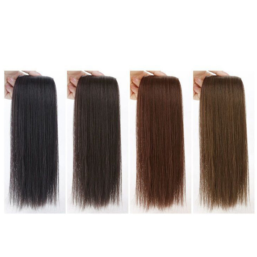 Unisex Black,Brown Women Girls Hairpiece Hair Thickening Synthetic Wig 20Cm Brown Black