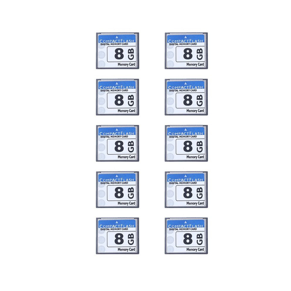 10X Professional 8Gb Compact Flash Memory Card(White&) White 6033488674221