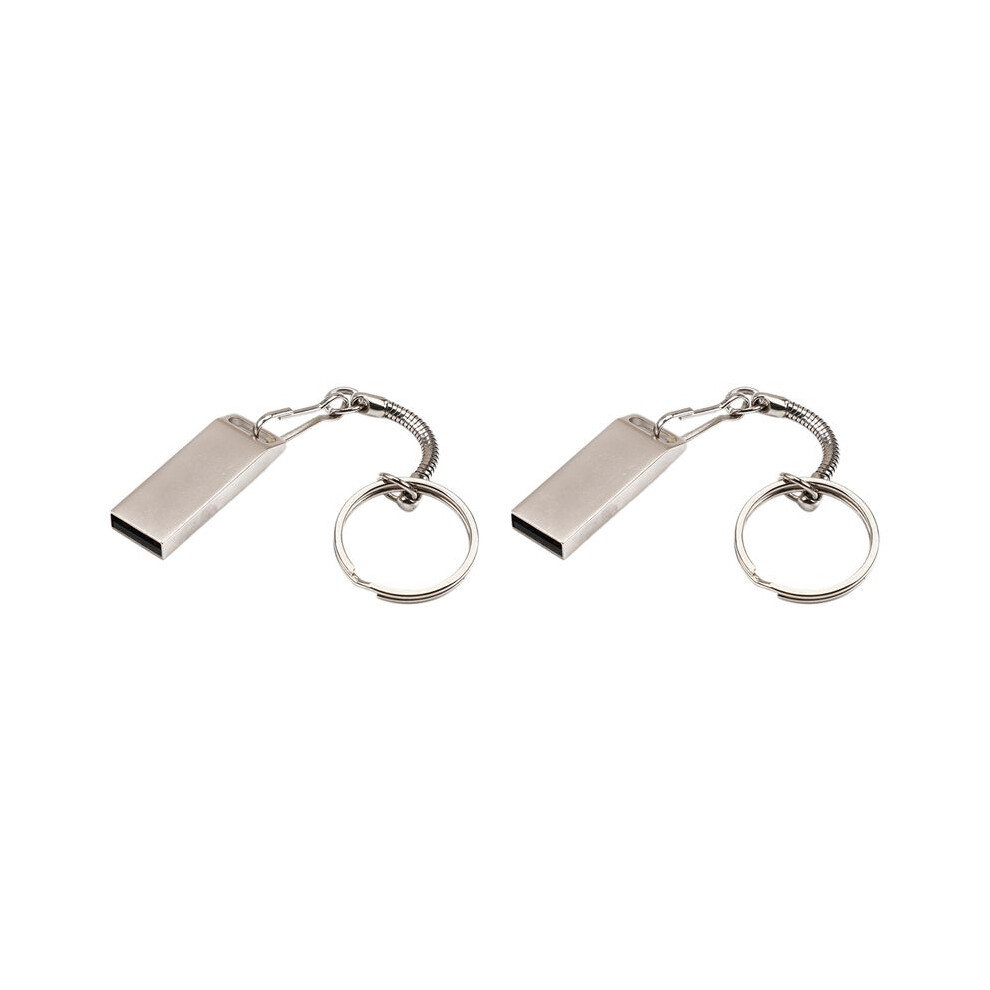 2X Usb Flash Drive Key Chain Pen Drive 32Gb Pendrive Cle Usb 2.0 Memory Stick Flash Disk Silver 6033227135259