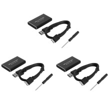 3X MSATA zu USB 3.0 SSD GehäUse Externe Festplatte Disk Box Aufbewahrungskoffer Adapter für 30X50Mm 30X30Mm MSATA SSD
