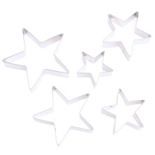 Set di formine per biscotti a stella, utensili da forno a forma di stella in acciaio inossidabile, design a pentagramma, bordi di taglio precisi e