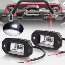 Faróis auxiliares de LED embutidos, super brilhantes, com feixe de luz amplo de 3 polegadas para condução off-road, alta intensidade de