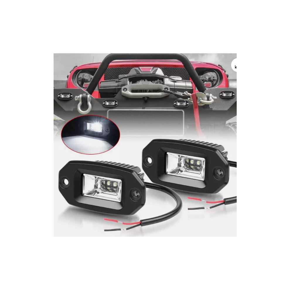 Flush Mount Led Pods, High Intensity Visibility Flood Beam Work With Wide Angle Reflector, Ip67 Waterproof Shockproof Led Driving S For Light 9009791600414