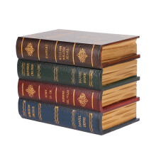 Scatola porta libri con funzione di conservazione, multiuso con copertina testurizzata, libri finti con design decorativo vintage, decorazioni di