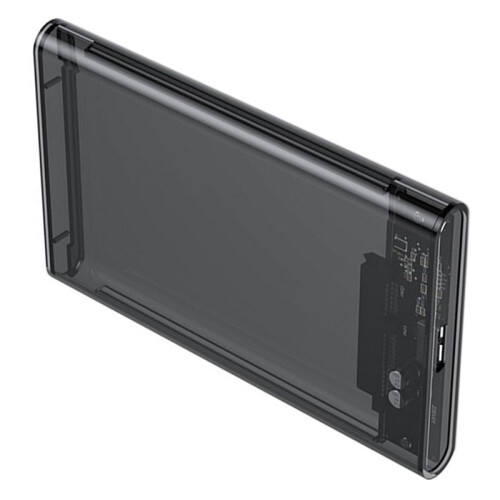 2X Caixa de Disco RíGido Cinza Transparente para Caixa RíGida Caixa de Disco RíGido de 2,5 Polegadas  para USB 3.0 Tipo-C 3.1 Caixa de Disco 1