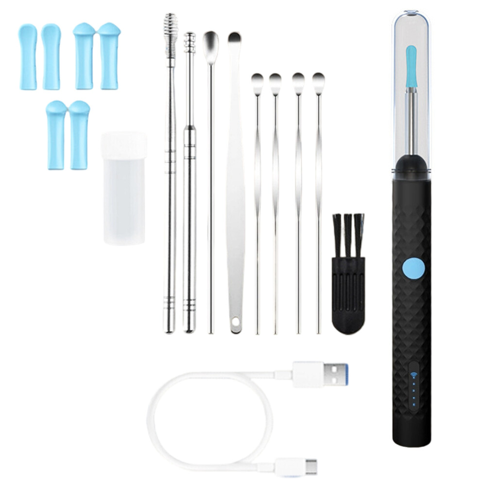 Ear Wax Removal, Ear Cleaner With Camera, 1920p Fhd Wireless Ear Cleaner, Earwax Remove Kits For Daily Ear Pick, Contains 6 Ear Spoon Covers, Storage
