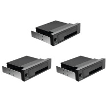 3pcs 5.25 Inch Internal Tray-Less Bay III Hard Drive Backplane Enclosure Hot Swap Mobile Rack for 2.5/3.5 Inch HDD