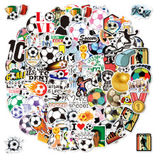 Football stickers for laptops (100 PCS), easy to apply and remove, waterproof vinyl stickers for cars, motorcycles, laptops, bicycles.
