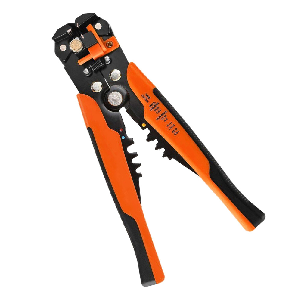 8-Inch Multi-Function Wire Stripper Crimper Cutter 22-10Awg Orange 9461376293341