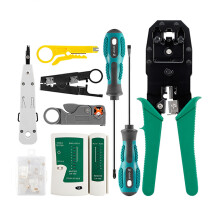 Netzwerkkabel-Tester-Kit mit Abisolierzangen und Kabelschneider – 8 Stück bis 14 Stück