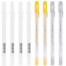 8Pcs Silver White Gel Pens, Gold Silver White Extra Fine Point Pens, Opaque Gel Ink Pens Smooth Pens for Highlight, Art Drawing Sketching