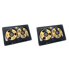 2X Cassette Audio Reel to Reel Cassette 50 Minute Blank Tape Double Sided Metal Reel Hollow Case Self-Made