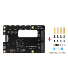 X1004 for Raspberry Pi 5 PCIe to M.2 NVMe Dual SSD Adapter Board HAT Pi5 Double 2280 (Support BOOT From NVME SSD)