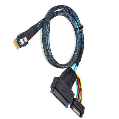 U.2/U.3 SSD Cable Slimline SAS SFF-8654 4i to SFF-8639 U.2 U.3 Data Cable 50cm for Computer 2