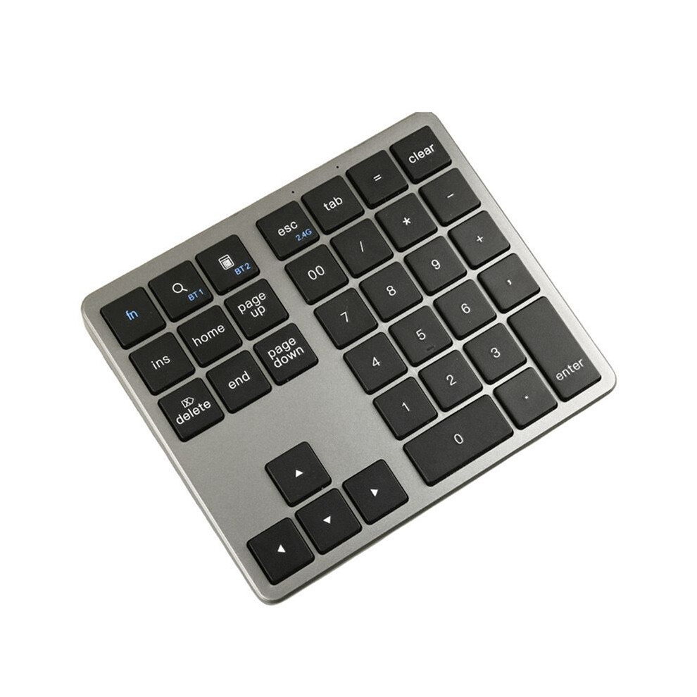 2.4G Number Pad Ultra-Thin Wireless Numpad Usb Rechargeable Numeric Keypad For Ios Android Window Black 6031856385861