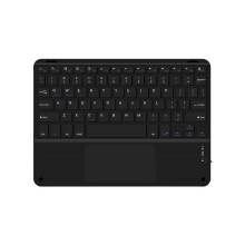 10 Inch Touchpad Bluatooth-Toetsenbord Compatibel met Windows, IPadOS, Android en IOS Engels Zwart