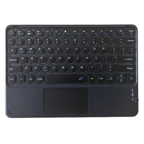 Wireless  Keyboard  78 Keys Gaming Office Rechargeable Keyboard Touchpad for Pad PC Tablet Black