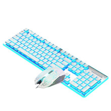 Bedraad Mechanisch Toetsenbord met Muis LED Stil Toetsenbord Gamingtoetsenbord Waterdicht voor E-Sport en Kantoorgebruik-D