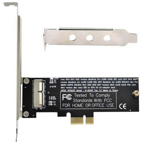 PCI Express Conversion Card PCI-E 1X to 12+16 Pin for 2013-2017  Pro Air SSD Conversion Card 2