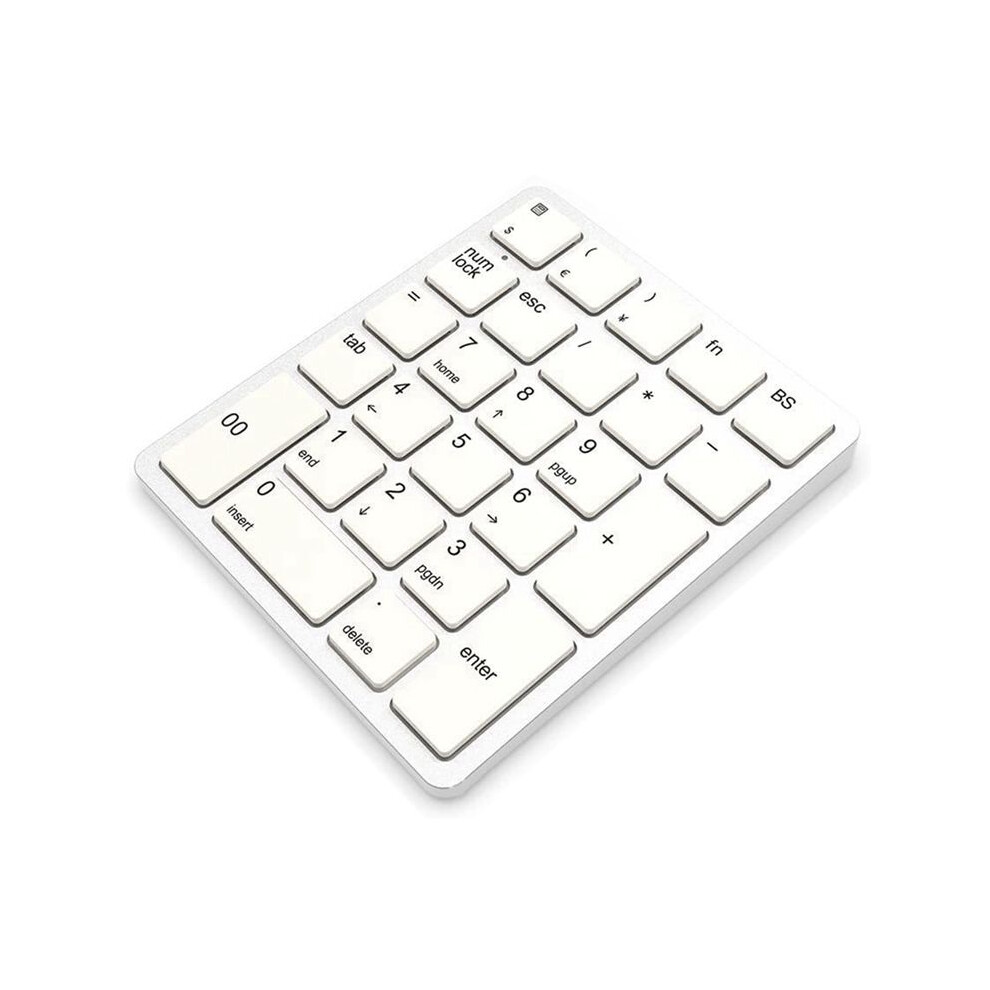 Wireless Numeric Keyboard 2.4Ghz Wireless Rechargeable Numeric Keyboard For Laptops White 6032032359690