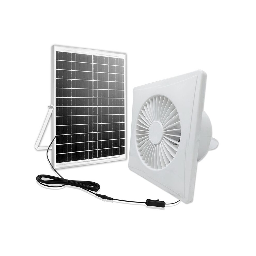 New 4Inch High-Speed Solar Silent Fan With 8W Panel Shed Solar Exhaust Fan For Chicken Coops,Greenhouses,Sheds B 6034054757539