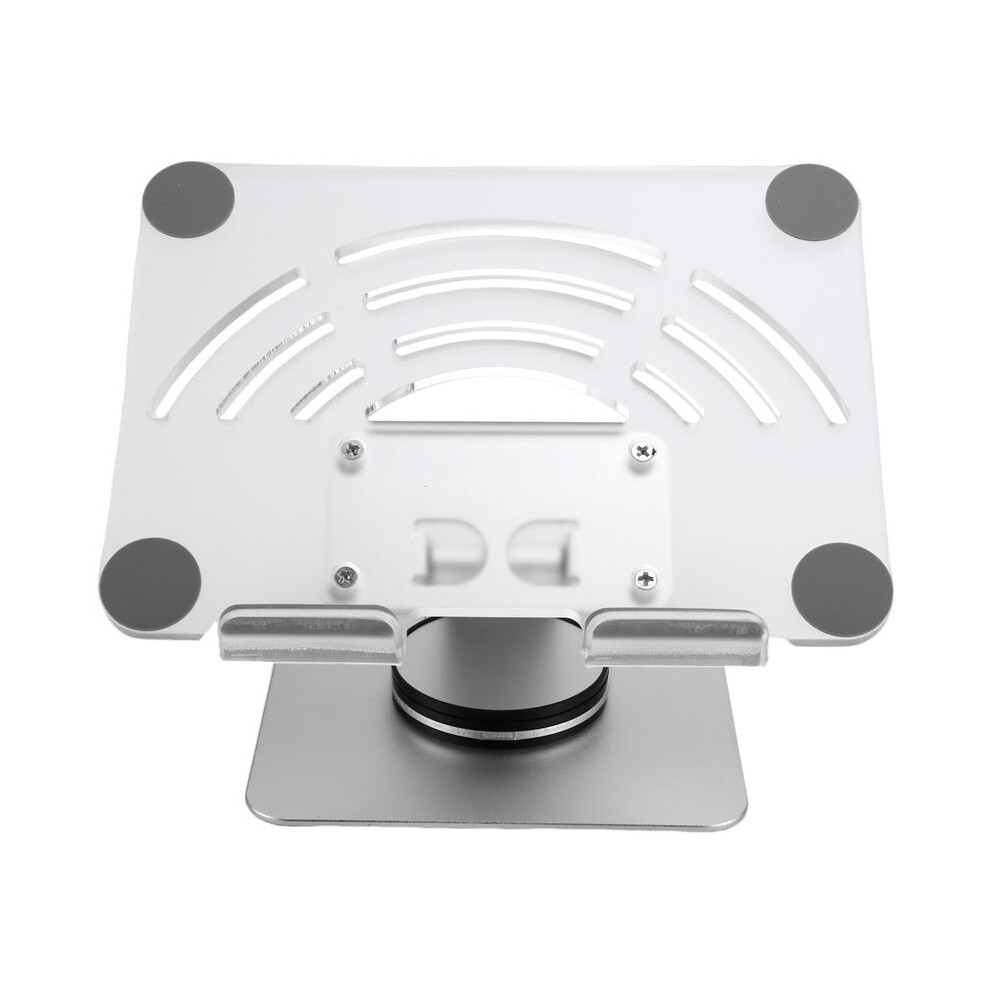 360 Rotating Tablet Stand Adjustable Portable Acrylic Desktop Stand For Tablets To 12.9 Inches White 6031269436983