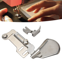 Porte-bobine en acier inoxydable pour machine à coudre, pliureur d'arête incurvée, pour usage domestique