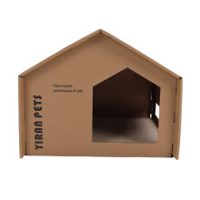 Grande Casa per Gatti in Cartone con Grattapatelle, Portatile, Durevole 008
