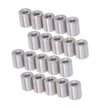 20PCS M6 Stainless Steel Female Thread Circular Coupling Nuts Connectors