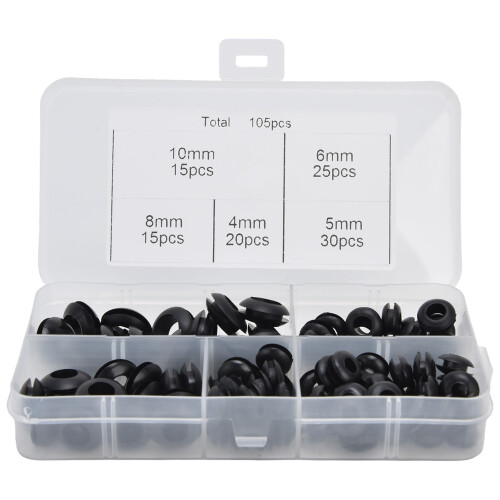 105Pcs Tülle Sortiment Kit Gummi Elektrische
