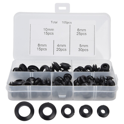 105Pcs Tülle Sortiment Kit Gummi Elektrische 1