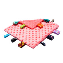 Baby-Comfort-Handtuch mit bunten Etiketten, 25,5 x 25,5 cm, weiche Baumwolle