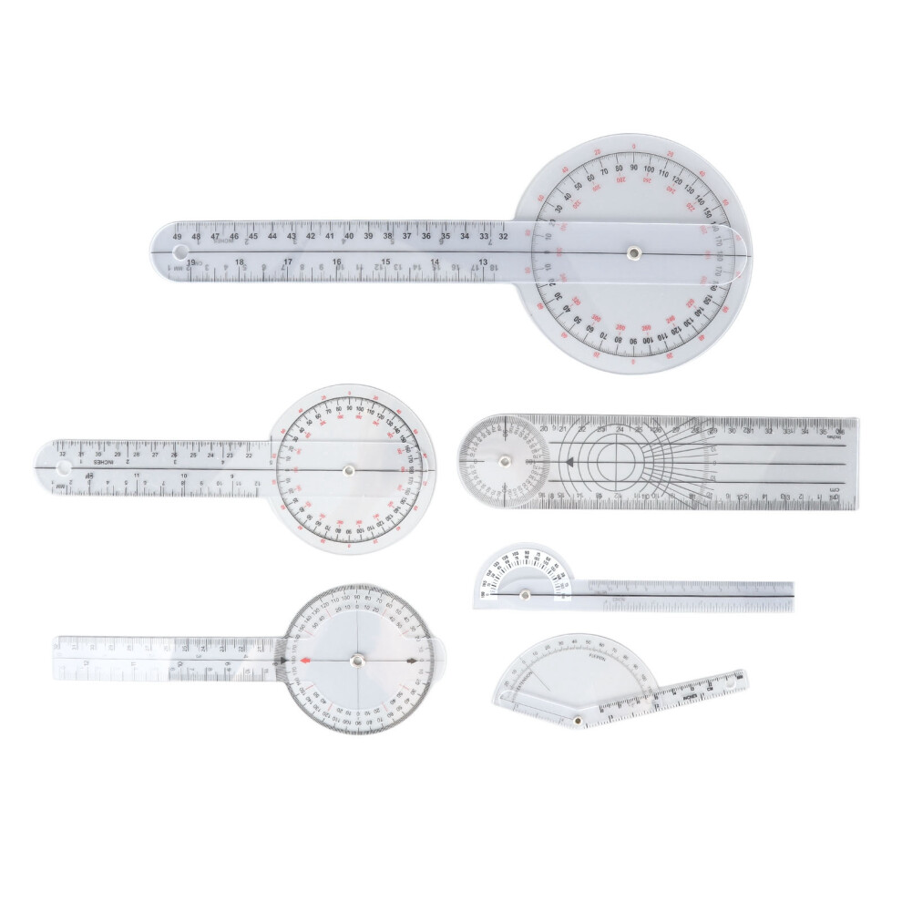 6PCS Medical Goniometer Set 6-10 Inch Perfect for Home & Clinic Use