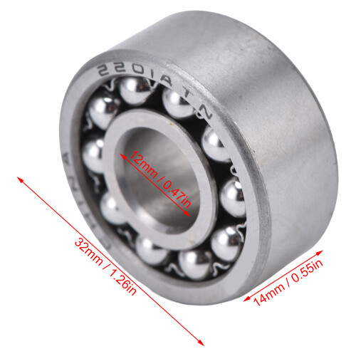 6Pcs Self Aligning Ball Bearing 2201 Double Row 10mm Inner Diameter 2