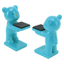 Supporto per orologio a orso in resina, artigianale, stile moderno 3D, per casa e ufficio, blu