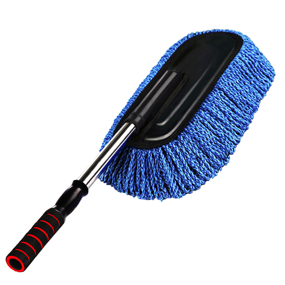 Retractable Microfiber Car Wash Brush 450G Scratch-Free Mop Blue 3341382905628