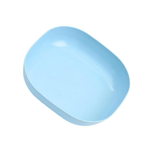 Knochenspießschale, quadratisch, blau, PP, 1