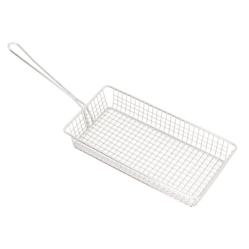 Cesta para freidora de acero inoxidable 304, rectangular, grande